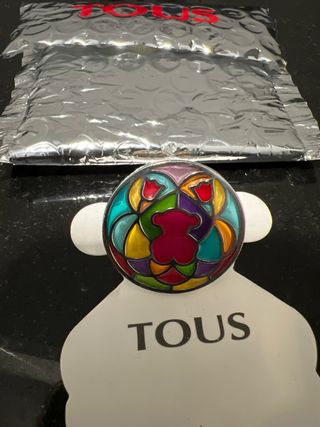 Anillo Tous Plata Multicolor Talla Grande