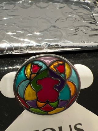 Anillo Tous Plata Multicolor Talla Grande
