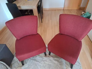 2 Sillones de Tela Rojos