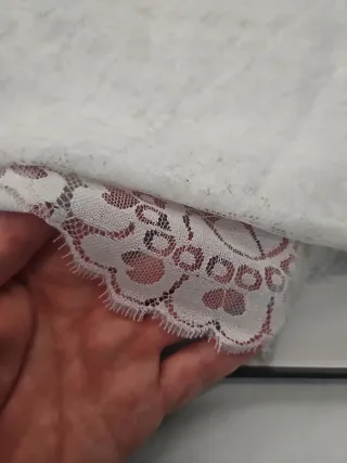 Mantilla de madrina blanca 220x 100cm  y peineta