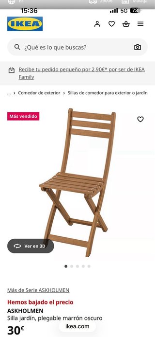 Conjunto mesa y sillas de madera