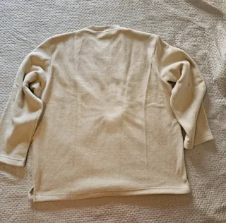 Felpa Fila Pile Beige Scollo V vintage