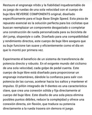 Piñón Reverse Driver 13T Single Speed