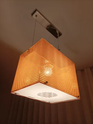 Lámpara colgante naranja acrílico