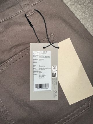 Pantalones cargo ONLY & SONS marrones talla M