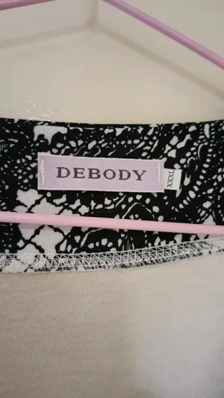 Blusa Talla Grande XXXL Encaje Negro Blanco