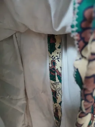 Vestido Flamenca Beige y Verde