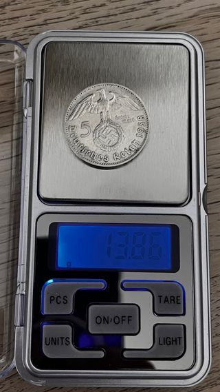 5 Marcos Plata III Reich