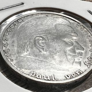 5 Marcos Plata III Reich
