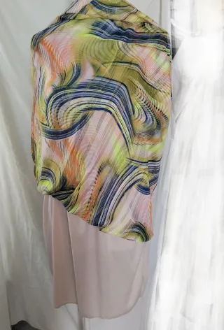 Vestido largo estampado talla única para una 44