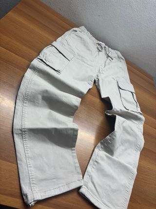 Pantaloni cargo Bershka beige taglia S