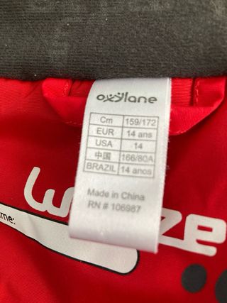 Mono de esquí rojo talla 14 Decathlon