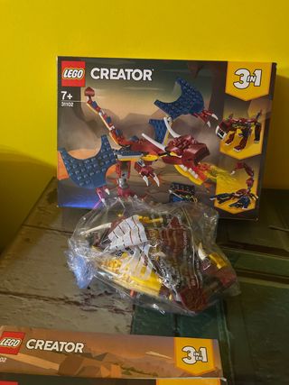 LEGO Creator 31102 Drago Rosso 3 in 1
