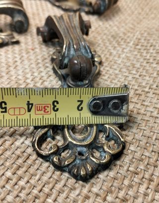 Tiradores de bronce antiguos (4 unidades)