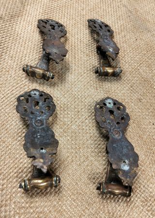 Tiradores de bronce antiguos (4 unidades)