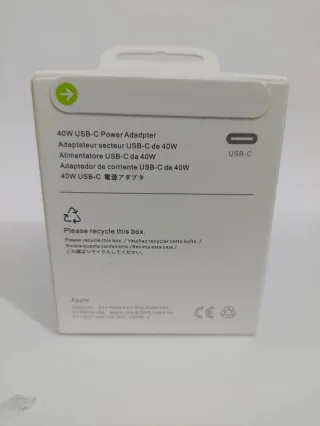 Cargador iPhone 40W Cabezal Apple