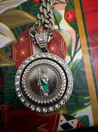 Collar San Judas T. Plata y Circonitas