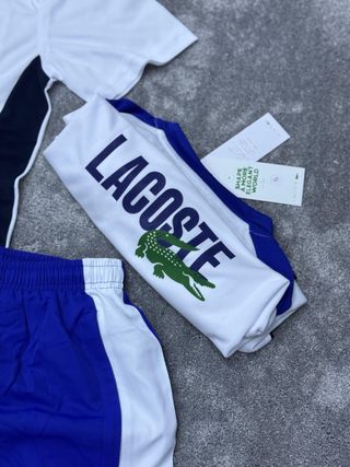 Conjunto Lacoste Verano Azul y Blanco