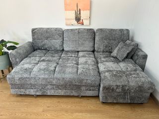 Sofá Cama Gris 3 Plazas Nuevo