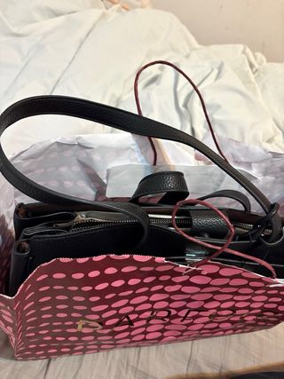 Bolso Parfois Negro Cuero Nuevo Con Etiqueta