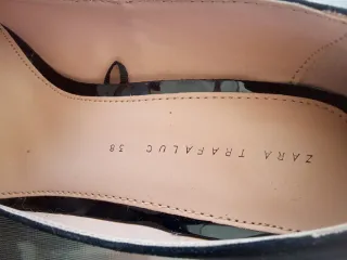Zapatos Zara Tacon Negro Talla 38
