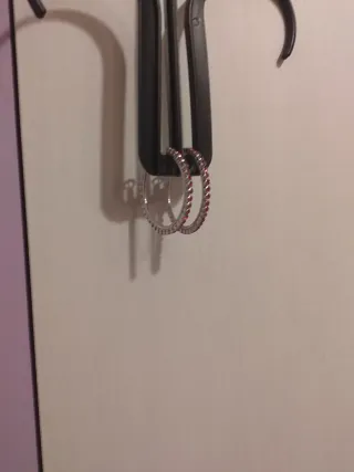 Pendientes Aro Plata y Piedras Swarovski nuevos