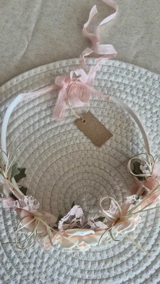 Corona flores niña comunión artesanal