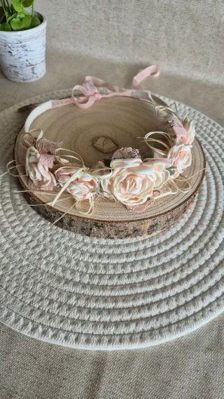 Corona flores niña comunión artesanal