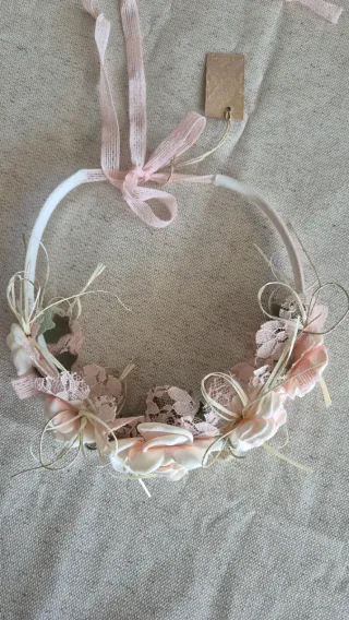 Corona flores niña comunión artesanal