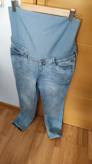 Lote 3 Pantalones Premamá Azul claro y oscuro