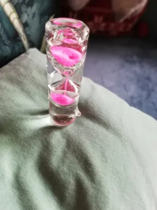 Reloj Arena Vidrio Diseño Años 70, 12×3,5cm.