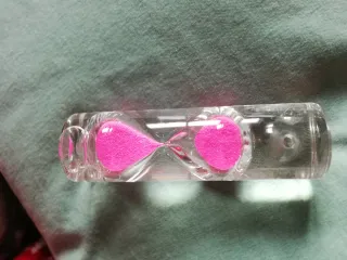 Reloj Arena Vidrio Diseño Años 70, 12×3,5cm.