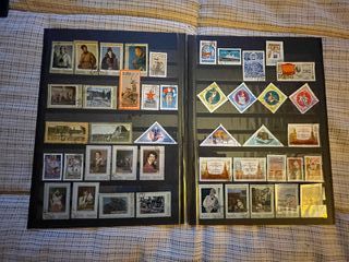 Sellos de la Unión Soviética cancelados.