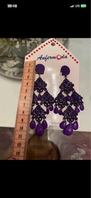 Pendientes Flamenca para feria o romeria