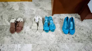 Lote de zapatos: marrones y azules