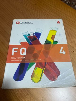 Libro FISICA Y QUIMICA 4 ESO ed. Vicens Vives