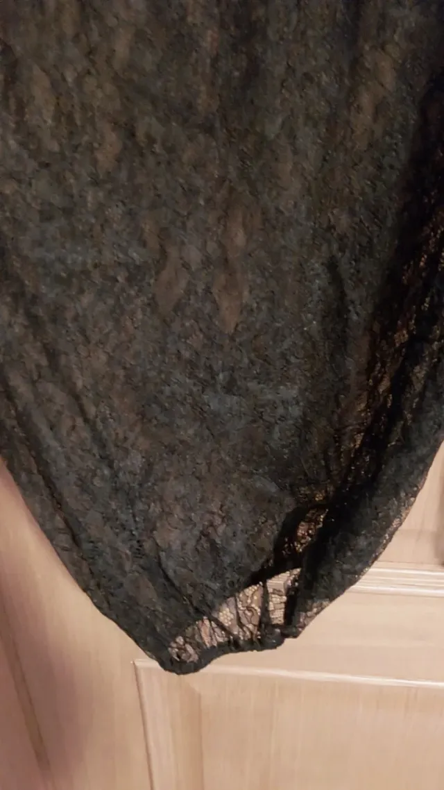 Pantalón Zara bombacho encaje negro Talla M