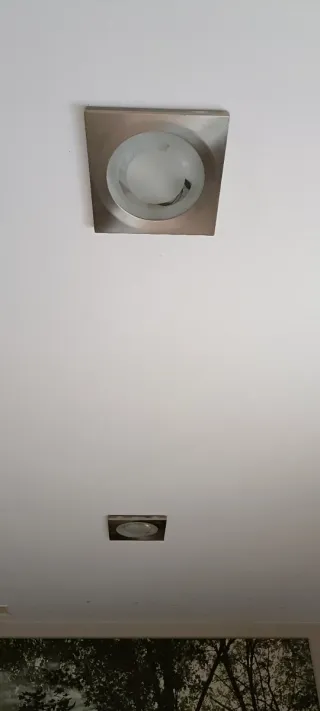 2 faretti da incasso in acciaio 23x23 cm