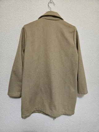 Abrigo paño espiga beige White&One