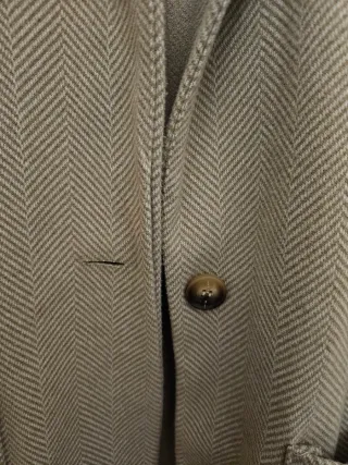 Abrigo paño espiga beige White&One