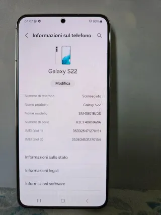 Samsung Galaxy S22 128GB Bianco