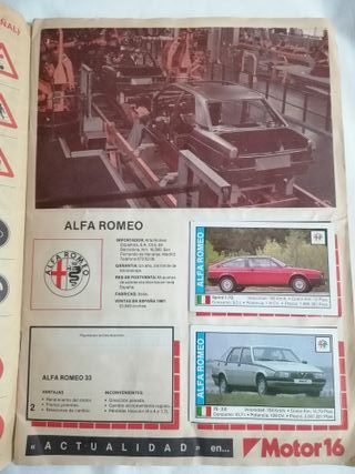 Álbum de cromos de coches Motor 16