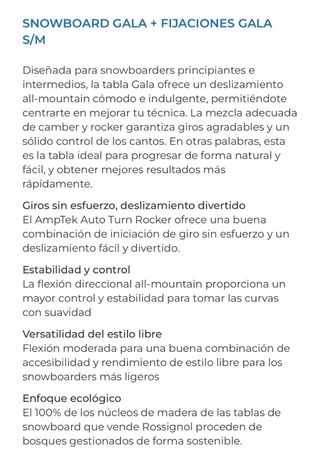 Tabla Snowboard Rossignol Gala 150cm + Fijaciones