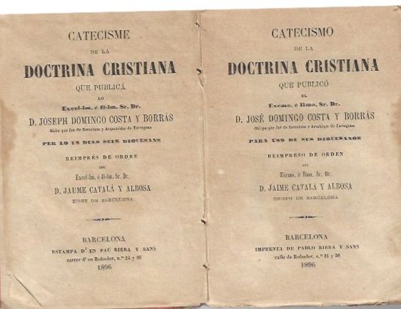 LIBRO ANTIGUO: CATECISMO DE LA DOCTRINA CRISTIANA