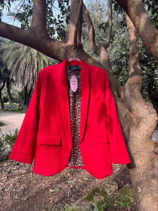 Blazer rosso donna taglia unica nuovo