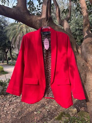 Blazer rosso donna taglia unica nuovo