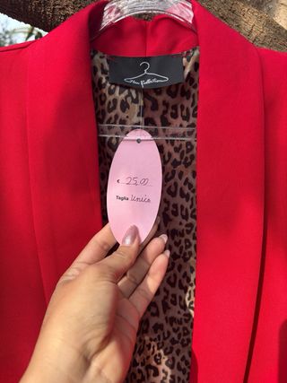 Blazer rosso donna taglia unica nuovo