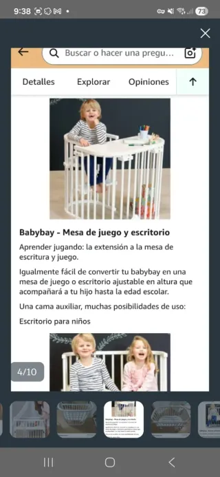 Babybay Original cuna colecho madera