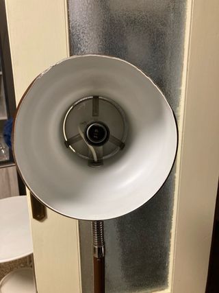 Lámpara de pie antigua marron plateado año 60