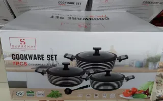 Set tegami Nadia Beige con Coperchi